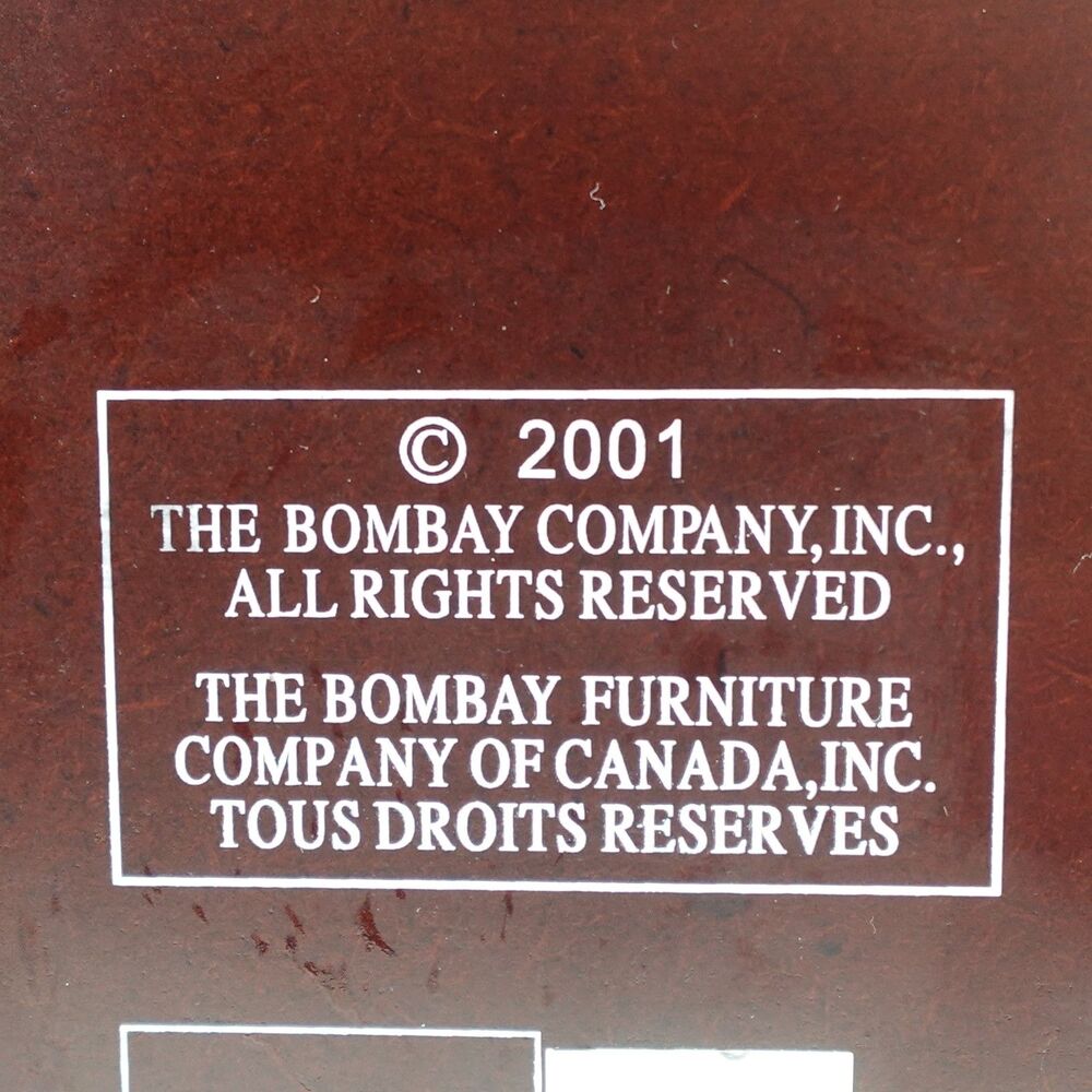Bombay Company Wood Photo Box Organizer Dark Brown Mahogany Storage Holds - Picture 12 of 15